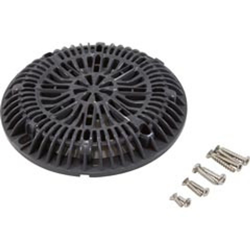 Custom Molded Products 25507-107-000 8" Galaxy Drain Cover With Screw Pack, Dk Gray