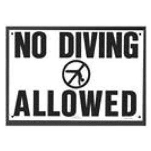 Pentair R231200 NO DIVING ALLOWED SIGN