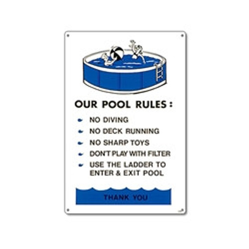 Poolmaster 41370 Our Pool Rules Sign