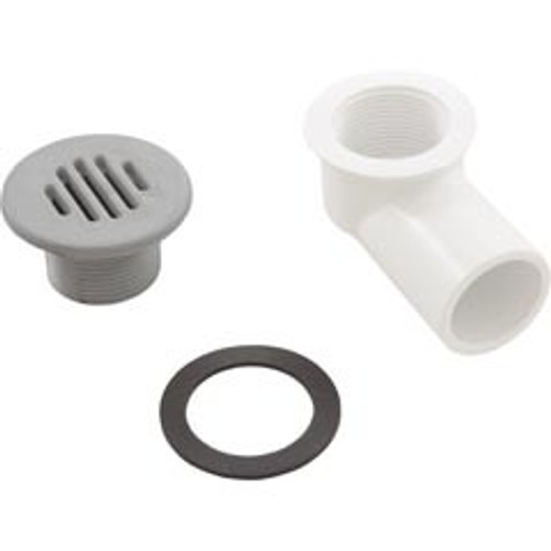 Waterway Plastics 640-0407 Drain Assy,Low Profile,3/4"Socket/1"Spg., Gray