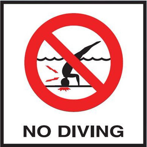 8 No Skid Ceram No Diving Symbol | C821500