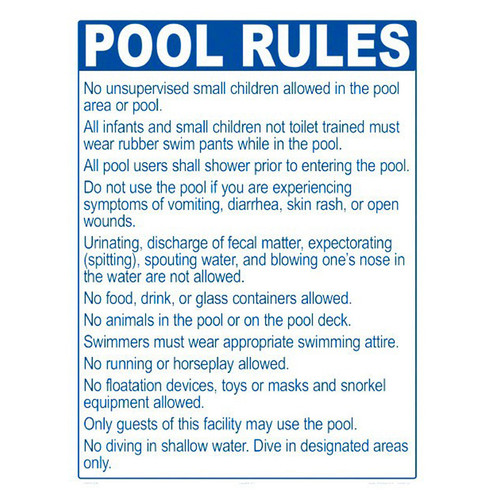 Pool Rules Me Only | 2044WS1824E
