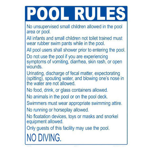 Pool Rules Me Only | 2046WS1824E