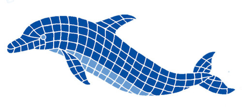 IND0460 6\ X 16" Dolphin Tile Blue"