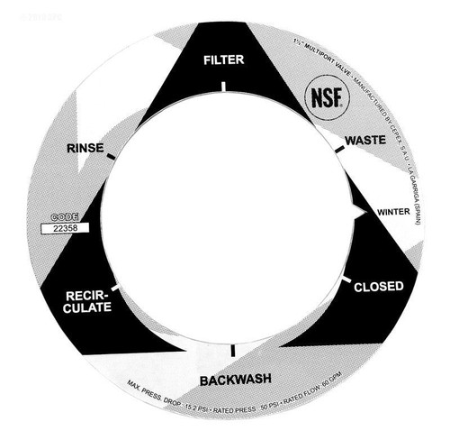 AstralPool AST22358N0201 Lid Label