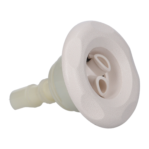 Waterway 229-7950 Jet Internal, Waterway Mini Storm, Thread-In, Twin Roto, 3" Face, 5-Scallop, Textured, White