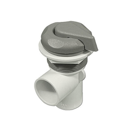 Waterway Diverter Valve 1-Port, 1"S, Vertical, Top Access, 5-Scalloped, Gray | 600-4227