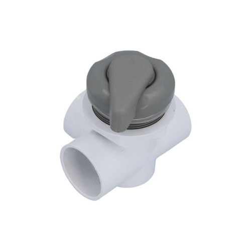 Waterway 600-3027 Diverter Valve, Waterway, 2-Port, 2" Horizontal, Top Access, 5-Scallop, Gray