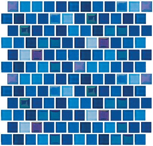 1X1 Jules 15SQF/CS Glass Tile Bright Cobalt Blue | 9575-5AT