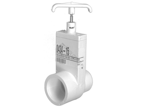 SuperPro Super-Pro ; SP0434-15 Vannes à tranche/vanne monocorps ; Blanc; 1-1/2" MPT x FPT (25854-150) | SP0434-15