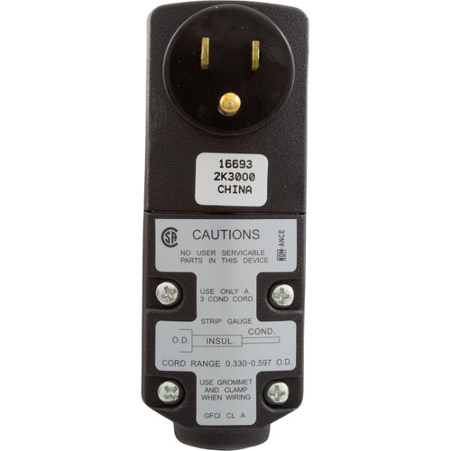 Leviton GFCI Self-Test Right Angle Plug-In, 15 Amp, 115 Volt, Automatic Reset | GSRA1