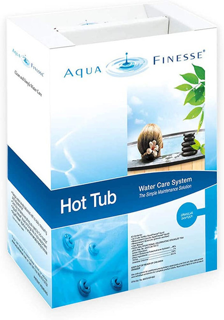 AquaFinesse Water Care, Hot Tub Kit, 3-5 Month Kit, w/Manual (2)2L AquaFinesse(1)16oz, Granulated Chlorine, Measure Cup | 956310