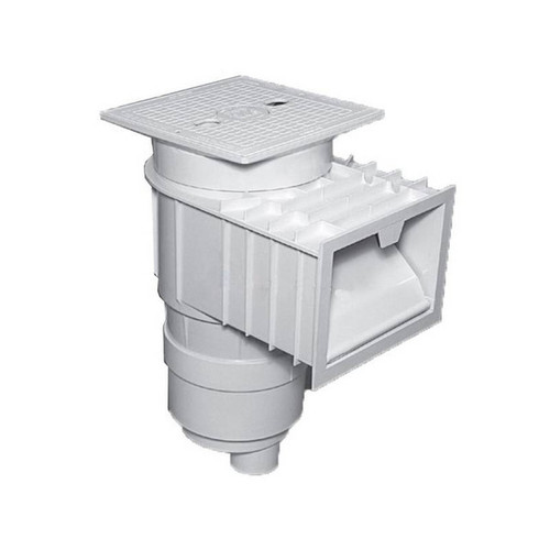 Waterway Renegade Wide-Mouth Vinyl Liner In-Ground Skimmer with Square Lid, 2" Socket, White | 540-8500