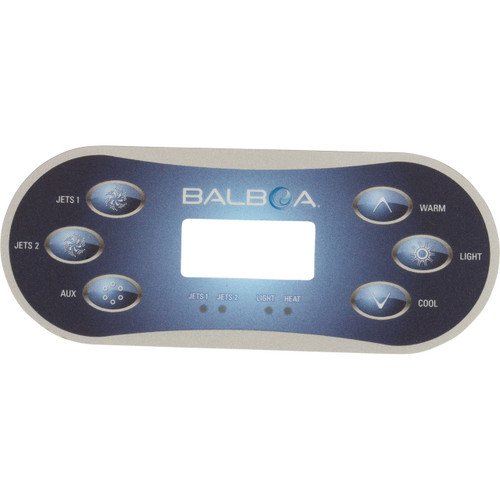 Balboa Overlay, TP600, 6 Button, Jet, Jet, Aux, Warm, Light, Cool | 12762