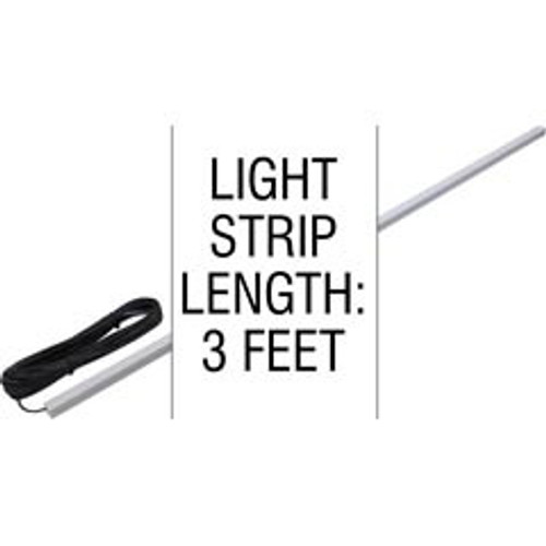 PAL Lighting Light Strip, LED, 3ft, w/Diffuser Lens, 65ft Cord | 42-PLOF-RGB-090