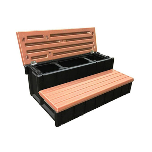 Confer 36" Storage Step Redwood | LASS36-SC-R