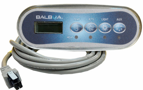 Balboa Topside, TP200T w/Overlay, Temp, Jets, Light, Aux | 57282