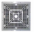 Custom Molded Products 12" X 12" Square Frame & Grate, White | 25508-120-000L