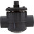 Pentair/Pac-Fab 263037 Diverter Valve, Pentair, 2" Spigot x 1-1/2" Slip, 3 Way