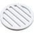 Custom Molded Products 25533-300-010 3" Round Deck Drain Cover, White