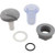 Custom Molded Products Air Ctrl, CMP,Mini,1-1/8"hs,1-11/16"dia,Cresent,Gry,1/2" | 25099-001-000