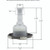 Custom Molded Products 23436-042-700 Jet Intl, CMP Typhoon 300,3-1/4"fd,Mass,Crown,SS/Graph Gry