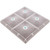 AquaStar Main Drain Cover, 18" Square(4x9), w/Fr, White, VGB | P18101