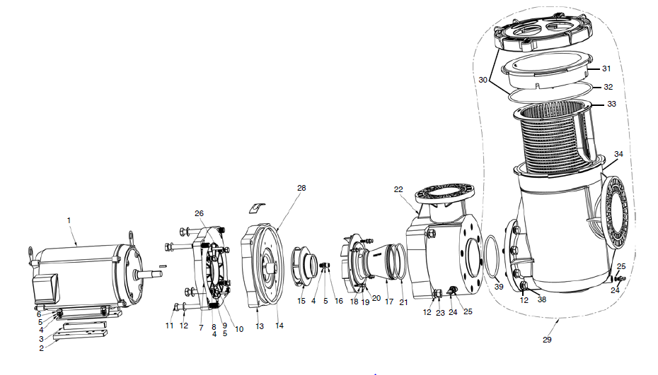 Pentair 356712 Support Adapter - Motor 
