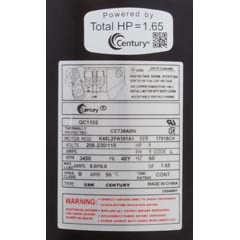 A.O. Smith Sq Fl Fr 1Hp Ee 115/230V Motor | QC1102