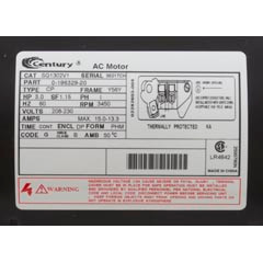 A.O. Smith Sq Fl Fr 3Hp Ee 230V Motor | SQ1302V1