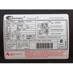 A.O. Smith Sq Fl Ur 1Hp 115/230V Motor | B2853