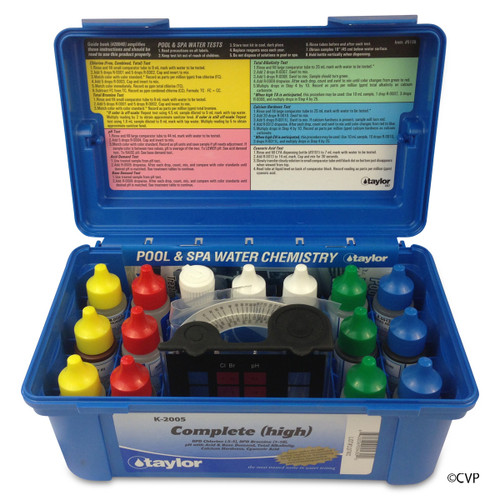 Taylor Test Kit 2000 Complete, Alkalinity/Bromine & Chlorine (hi range), DPD/CYA/Hardness/pH, 6-pack |  K-2005