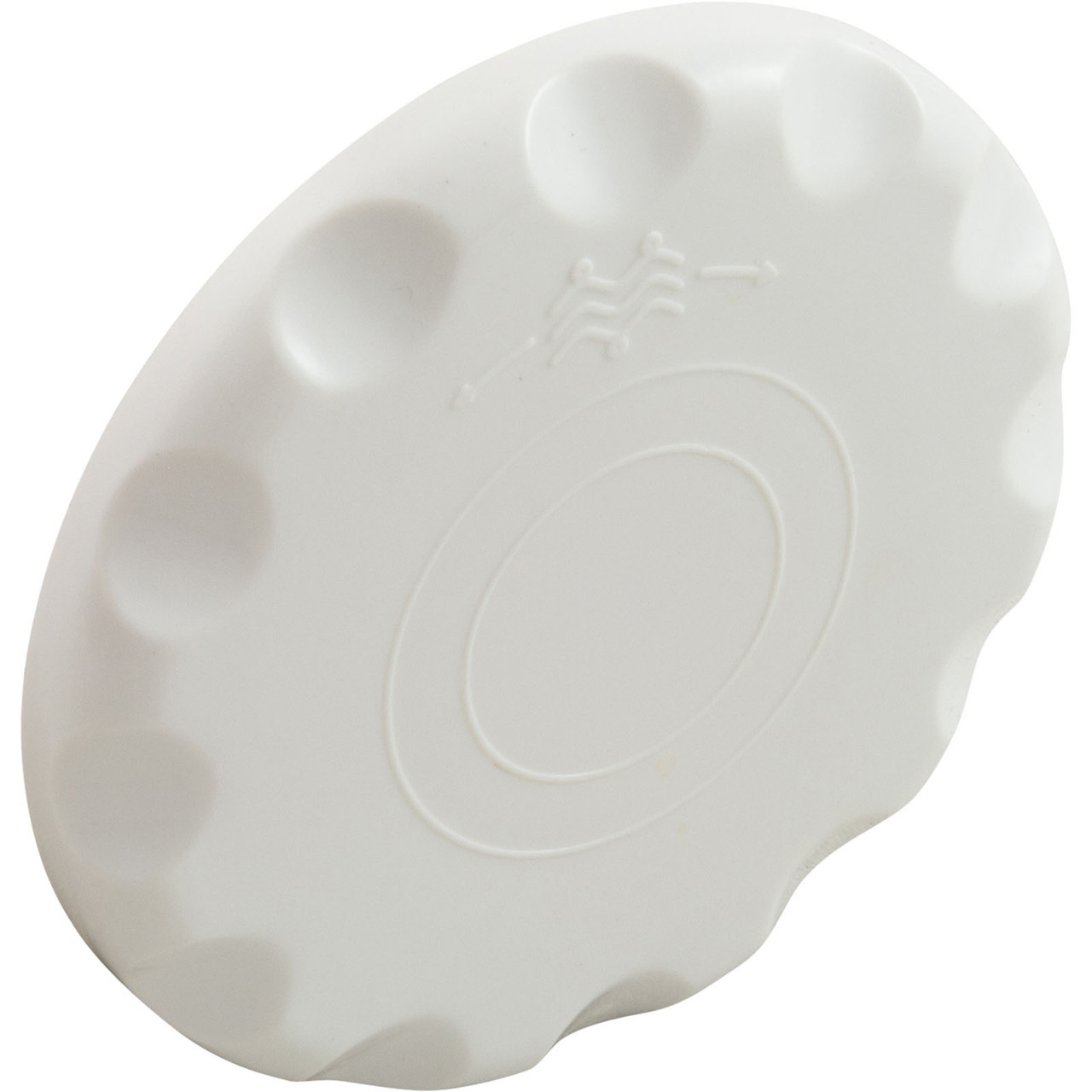 Hydrabath Venturi Air Control Cap w/ O-Ring, Scallop, White | 200501