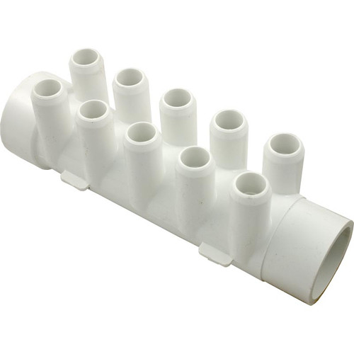 Waterway Manifold 10-Port Flo-Thru 1-1/2" Spigot X 1-1/2" Slip X 3/4" Smooth Barb | 672-4680