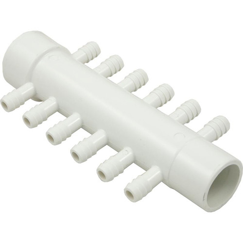 Waterway Manifold 12-Port 1" Slip X 1" Spigot X (12) 3/8" Ribbed Barb | 672-0410