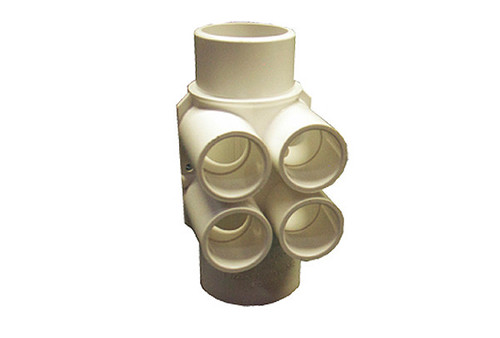 Waterway Manifold 4-Port Flo-Thru 1-1/2" Spigot X 1-1/2" Slip X 3/4" Slip | 672-4190