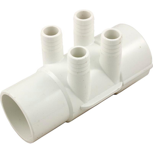Waterway Manifold 4-Port Flo-Thru 2" Slip X 2" Spigot X 3/4" Ribbed Barb | 672-7140