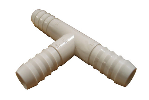 Gentekk Pvc Fitting Tee 3/4" X 3/4" X 3/4" Ribbed Barb | BT34