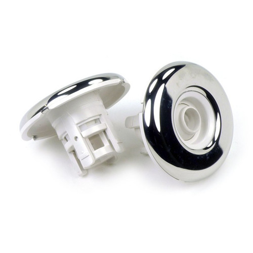 Waterway Jet Assembly Mini - Directional Large Face Smooth Stainless / White | 224-3160
