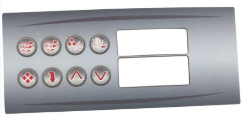 HydroQuip Overlay Label HT2 8 Button Rectangle | 80-0211