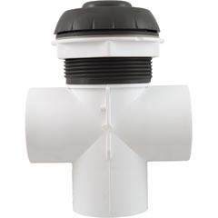 Waterway Plastics 2" Notched Top Access Div Valve, Black | 600-3061