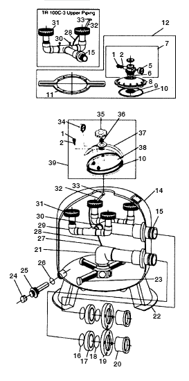 Pentair Upper Piping Asy. Tr100C-3 | 154007