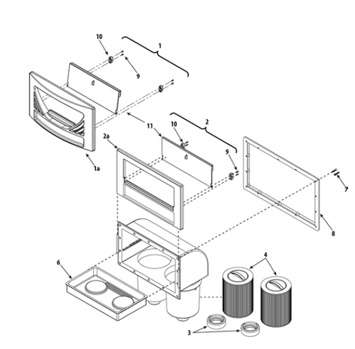 Waterway Hinge Mount, Gray | 519-6247