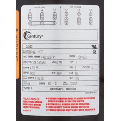 A.O. Smith/Magnetek Full Rate, Single Speed | Q3102