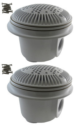 Hayward Vinyl Liner Main Drain White 1 1/2" X 1 1/2" Set of 2 | WG1048AVPAK2