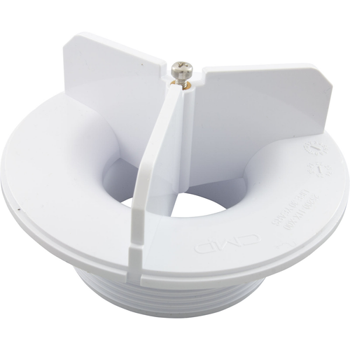 Custom Molded Products Wall Ftg With Nut & Screw, 2" Slip, White | 25200-000-450
