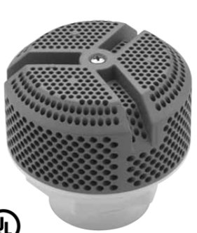 Waterway Ultra Hi-Flo Suction Fitting, 1-1/2" Slip, Gray | 640-3497 V