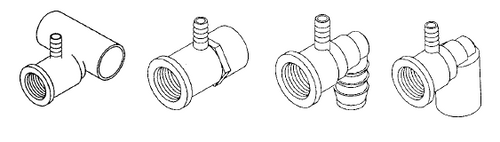 Waterway Î_" Slip Water X 3/8" Barb Air | 211-0380