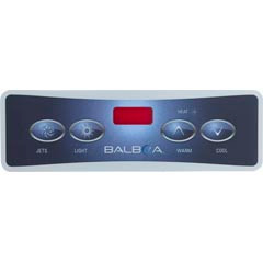 Balboa Water Group Overlay, BWG VL403, 4 Button, Jets, Light Warm, Cool | 11448