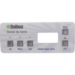 Balboa Water Group Overlay, BWG Standard Digital, Jet/Blower/Light | 10298